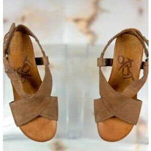 OTBT Tan Sedge Heel Sandals
